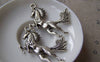 Accessories - 10 Pcs Of Tibetan Silver Antique Silver Running Horse Pendants Charms 31x46mm A4475