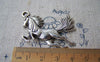 Accessories - 10 Pcs Of Tibetan Silver Antique Silver Running Horse Pendants Charms 31x46mm A4475
