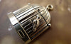 Accessories - 10 Pcs Of Tibetan Silver Concave Bird Cage Charms Pendants 23x30mm A6247