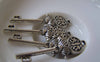 Accessories - 10 Pcs Of Tibetan Silver Key Charms 13x43mm Double Sided A4333