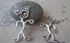 Accessories - 10 Pcs Of Tibetan Silver Lovely Dancer Charms 25x40mm A4551