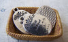 Accessories - 10 Pcs Of Tibetan Silver Lovely Oval Charms 16x25mm A2274