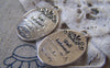 Accessories - 10 Pcs Of Tibetan Silver Lovely Oval Charms 16x25mm A2274