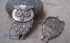 Accessories - 10 Pcs Of Tibetan Silver Lovely Owl Charms Pendant 21x36mm A2918