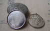 Accessories - 10 Pcs Of Tibetan Silver Round Cameo Life Tree Base Settings Match 30mm Cab A4770