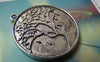 Accessories - 10 Pcs Of Tibetan Silver Round Cameo Life Tree Base Settings Match 30mm Cab A4770