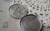 Accessories - 10 Pcs Of Tibetan Silver Round Cameo Life Tree Base Settings Match 30mm Cab A4770