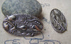 Accessories - 10 Pcs Of Tibetan Silver Three Birds Oval Connector Charms 20x37mm A4425