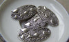 Accessories - 10 Pcs Of Tibetan Silver Three Birds Oval Connector Charms 20x37mm A4425
