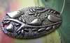 Accessories - 10 Pcs Of Tibetan Silver Three Birds Oval Connector Charms 20x37mm A4425