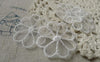 Accessories - 10 Pcs Of White Filigree Crochet FLower Polyester Lace Doily 30mm A6425