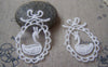 Accessories - 10 Pcs Of White Filigree Floral Swan Cotton Lace Doily 33x50mm A5006
