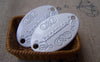 Accessories - 10 Pcs Of White Spray Paint Color Oval Handmade Connector Charms 19x32mm A999