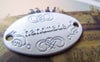 Accessories - 10 Pcs Of White Spray Paint Color Oval Handmade Connector Charms 19x32mm A999