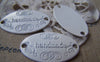 Accessories - 10 Pcs Of White Spray Paint Color Oval Handmade Connector Charms 19x32mm A999