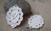 Accessories - 10 Pcs Of White Spray Paint Color Rhombus Letter V Charms 22x31mm A1984