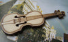 Accessories - 10 Pcs Of Wooden Violin Charms Pendants Size 27x73mm A4773