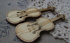 Accessories - 10 Pcs Of Wooden Violin Charms Pendants Size 27x73mm A4773