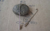 Accessories - 10 Pcs Platinum Plated Brass Stick Pin Clutch Lapel Pin 4x60mm With 5mm Pad A4653