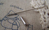 Accessories - 10 Pcs Platinum Plated Brass Stick Pin Clutch Lapel Pin 4x60mm With 5mm Pad A4653