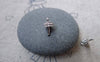 Accessories - 10 Pcs Platinum Tone Brass Bead Cap With Peg For Half Drilled Pearls Beads A7710