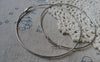 Accessories - 10 Pcs Platinum White Gold Tone Iron Earwire Round Earring Hoops 80mm A5487