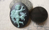 Accessories - 10 Pcs Resin Angel Cupid Blue Oval Cameo Cabochon 30x40mm A3819