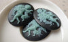 Accessories - 10 Pcs Resin Angel Cupid Blue Oval Cameo Cabochon 30x40mm A3819