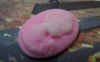Accessories - 10 Pcs Resin Antique Style Pink Victorian Lady Cameo Cabochon 22x30mm A4047