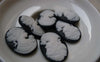 Accessories - 10 Pcs Resin Antique Victorian Lady Black Cameos 18x25mm A5515