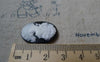 Accessories - 10 Pcs Resin Antique Victorian Lady Black Cameos 18x25mm A5515