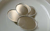 Accessories - 10 Pcs Shiny Silver Tone Brass Oval Sawtooth Base Settings Match 18x25mm Cabochon A6392