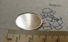 Accessories - 10 Pcs Shiny Silver Tone Brass Oval Sawtooth Base Settings Match 18x25mm Cabochon A6392