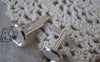Accessories - 10 Pcs Silver Cufflinks Blanks With 12mm Round Bezel Settings A2196
