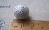 Accessories - 10 Pcs Silver Plated Sand Star Dust Beads Texured Beads 16mm A3867
