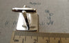 Accessories - 10 Pcs Silver Tone Cuff Links Cufflinks With Square Bezel Setting Match 20mm Cameo A6161