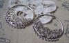 Accessories - 10 Pcs Silvery Gray Nickel Tone Filigree Chandelier Earring Drops Pendants 43x48mm A997