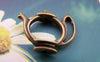 Accessories - 10 Pcs Teapot Beads Antique Bronze Rondelle Frame Charms 18x22mm A3351