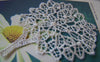 Accessories - 10 Pcs Tree Crochet White Filigree Polyester Lace Doily 46x58mm A5300