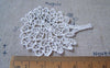 Accessories - 10 Pcs Tree Crochet White Filigree Polyester Lace Doily 46x58mm A5300