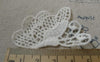 Accessories - 10 Pcs White Color Filigree Floral Butterfly Cotton Lace Doily 40x55mm A6558