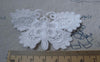 Accessories - 10 Pcs White Color Filigree Floral Butterfly Cotton Lace Doily 40x70mm A7593