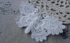 Accessories - 10 Pcs White Color Filigree Floral Butterfly Cotton Lace Doily 40x70mm A7593