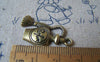 Accessories - 10 Pcs Wine Pot Pendants Antique Bronze Charms 15x30mm A4313