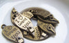 Accessories - 10 Sets (20pcs) Of Antique Bronze Key And Lock Heart Charms 12x22mm A4386