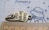 Accessories - 10 Sets (20pcs) Of Antique Bronze Key And Lock Heart Charms 12x22mm A4386