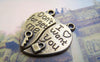 Accessories - 10 Sets (20pcs) Of Antique Bronze Key And Lock Heart Charms 12x22mm A4386