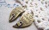 Accessories - 10 Sets (20pcs) Of Antique Bronze Key And Lock Heart Charms 12x22mm A4386