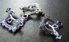 Accessories - 10 Sets Antique Silver Flower Toggle Clasps 18x22mm A2502