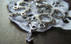 Accessories - 10 Sets Antique Silver Flower Toggle Clasps 18x22mm A2502